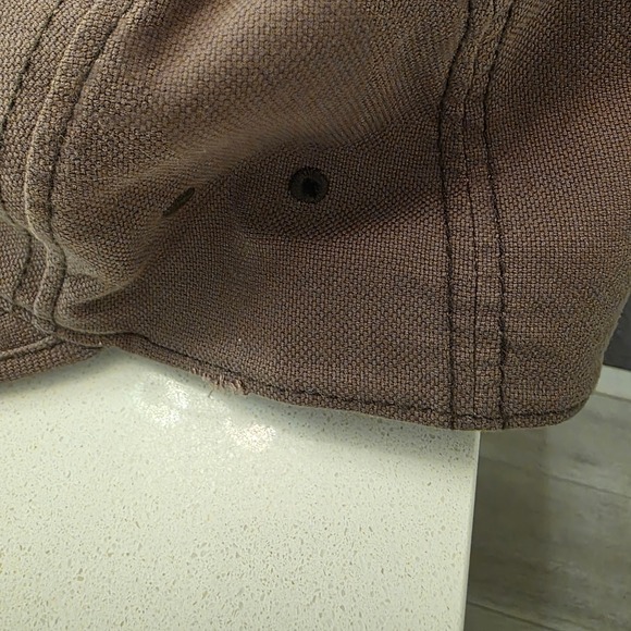 KURTZ Mens Brown Canvas Star and Chevron Patch Baseball Cap One Size - Picture 3 of 8